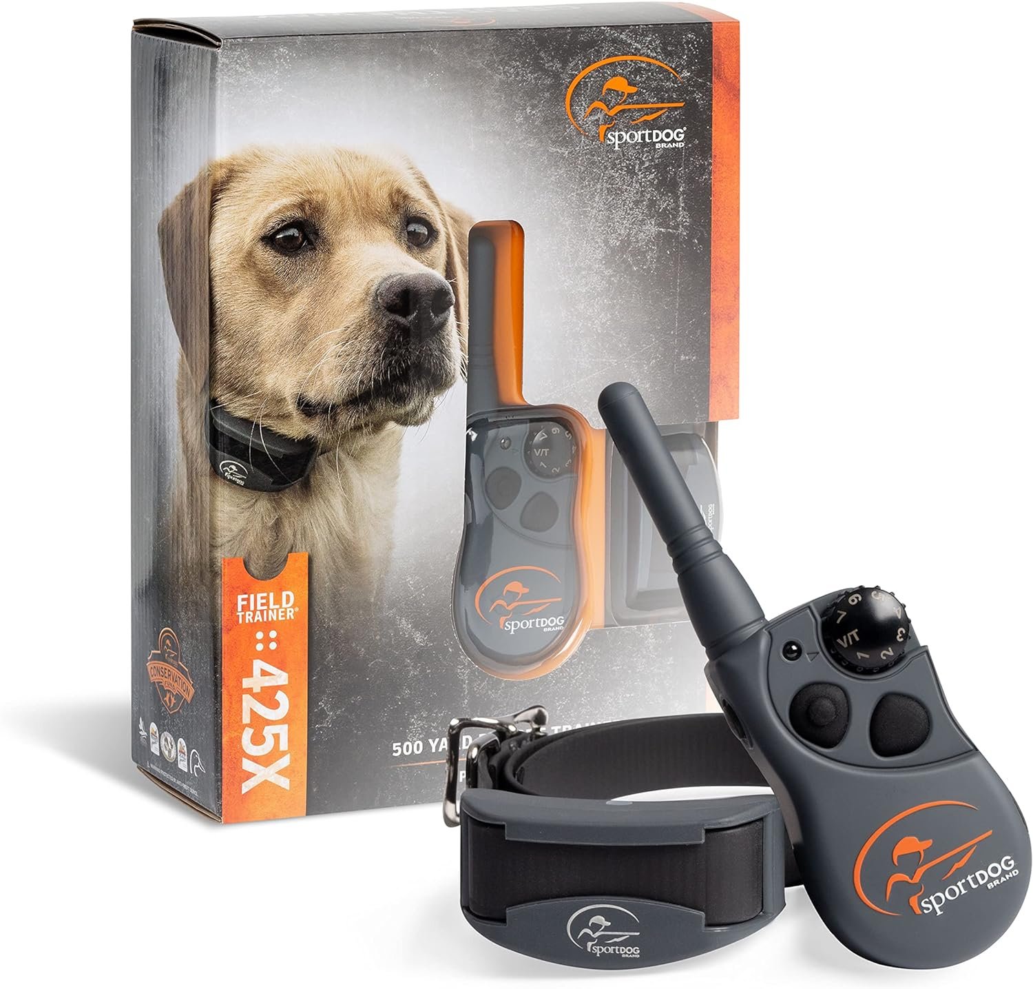 SportDOG Brand FieldTrainer 425X Dog Training Collar - 500 Yard Range - Rechargeable Remote Trainer with Shock, Vibrate, and Tone