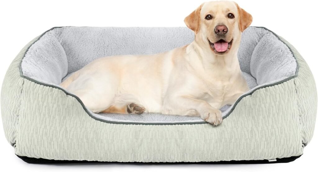 FURTIME Dog Beds for Large Dogs, Large Dog Bed 27x19 Soft and Comfy Washable Dog Bed, Warming Dog Bed  Furniture Calming Dog Bed Deluxe and Durable Large Dog Sofa Bed with Non-Slip Bottom